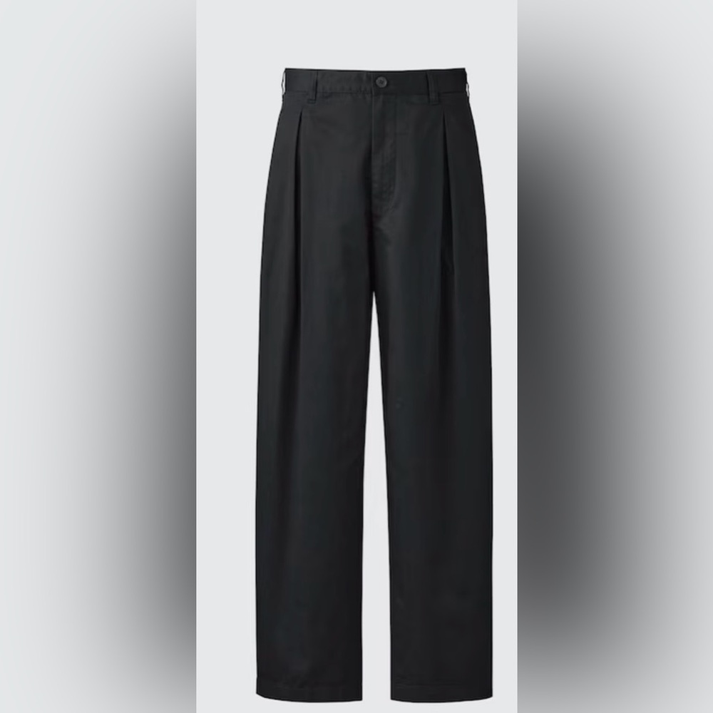 Uniqlo U  Pleated Wide Black Pants